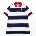 Polo Ralph Lauren ボーダー ポロシャツ L ホワイト ネイビー ビッグポニー