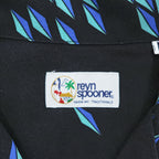 reyn spooner アロハシャツ 半袖 オープンカラーシャツ M ブラック ブルー 総柄 JOURNAL STANDARD relume別注 20-051-464-0140-1-0 未使用品