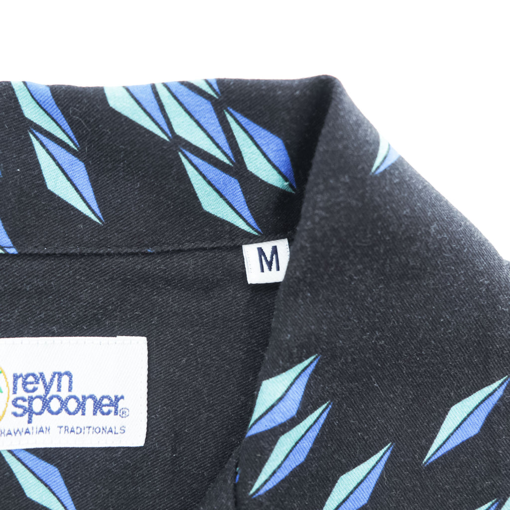 reyn spooner アロハシャツ 半袖 オープンカラーシャツ M ブラック ブルー 総柄 JOURNAL STANDARD relume別注 20-051-464-0140-1-0 未使用品