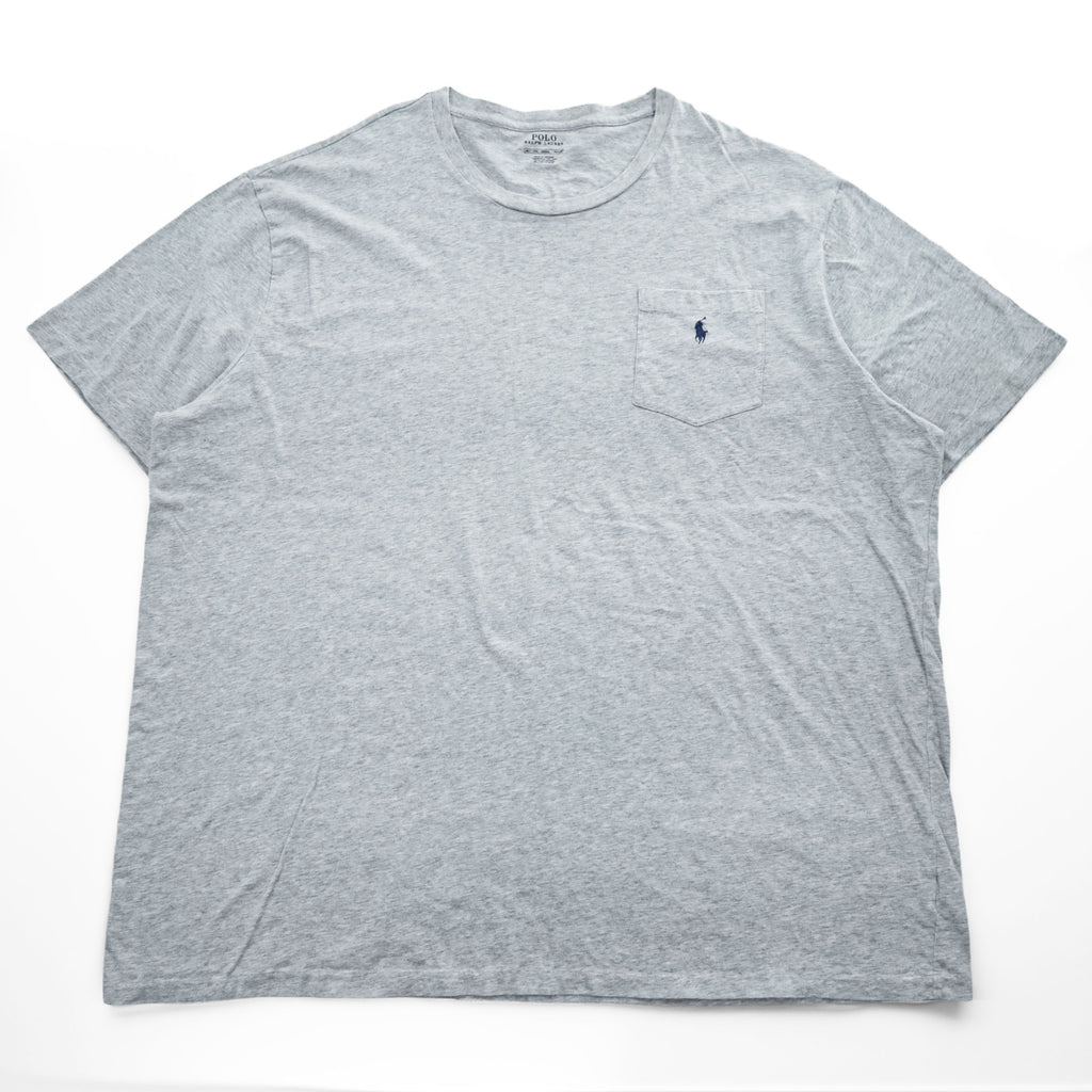 Polo Ralph Lauren ビッグサイズ ポケット Tシャツ 4XL グレー スモールポニー ロゴ 刺繍