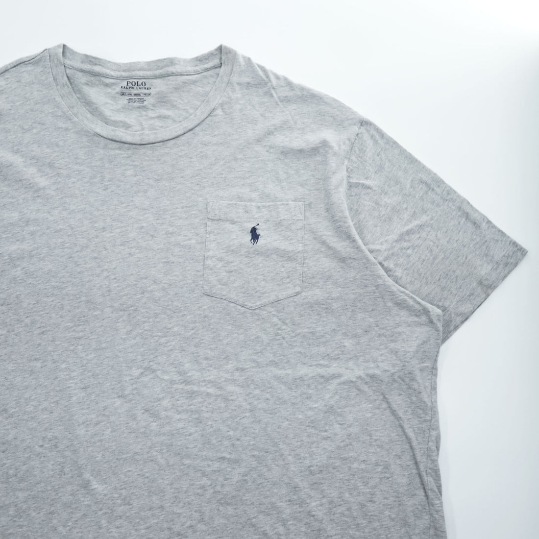 Polo Ralph Lauren ビッグサイズ ポケット Tシャツ 4XL グレー スモールポニー ロゴ 刺繍