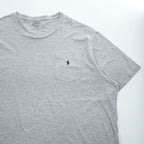 Polo Ralph Lauren ビッグサイズ ポケット Tシャツ 4XL グレー スモールポニー ロゴ 刺繍