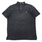 Polo Ralph Lauren ポロシャツ L CLASSIC FIT グレー スモールポニー ロゴ 刺繍 鹿の子