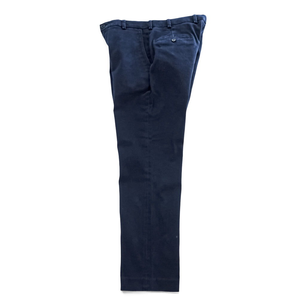 Brooks Brothers モールスキン チノパンツ L ネイビー ストレッチ CLARK テーパード