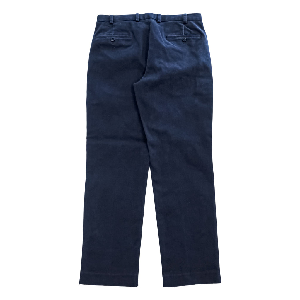 Brooks Brothers モールスキン チノパンツ L ネイビー ストレッチ CLARK テーパード
