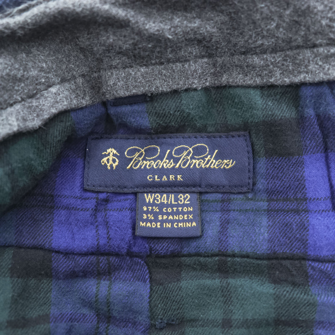 Brooks Brothers モールスキン チノパンツ L ネイビー ストレッチ CLARK テーパード