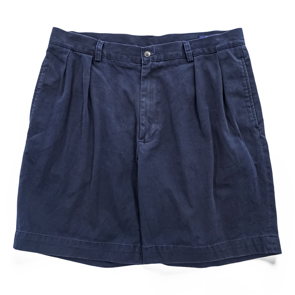 Polo Ralph Lauren プリーツショーツ CLASSIC FIT PLEATED ショートパンツ ハーフパンツ L ネイビー 2タック ポロチノ