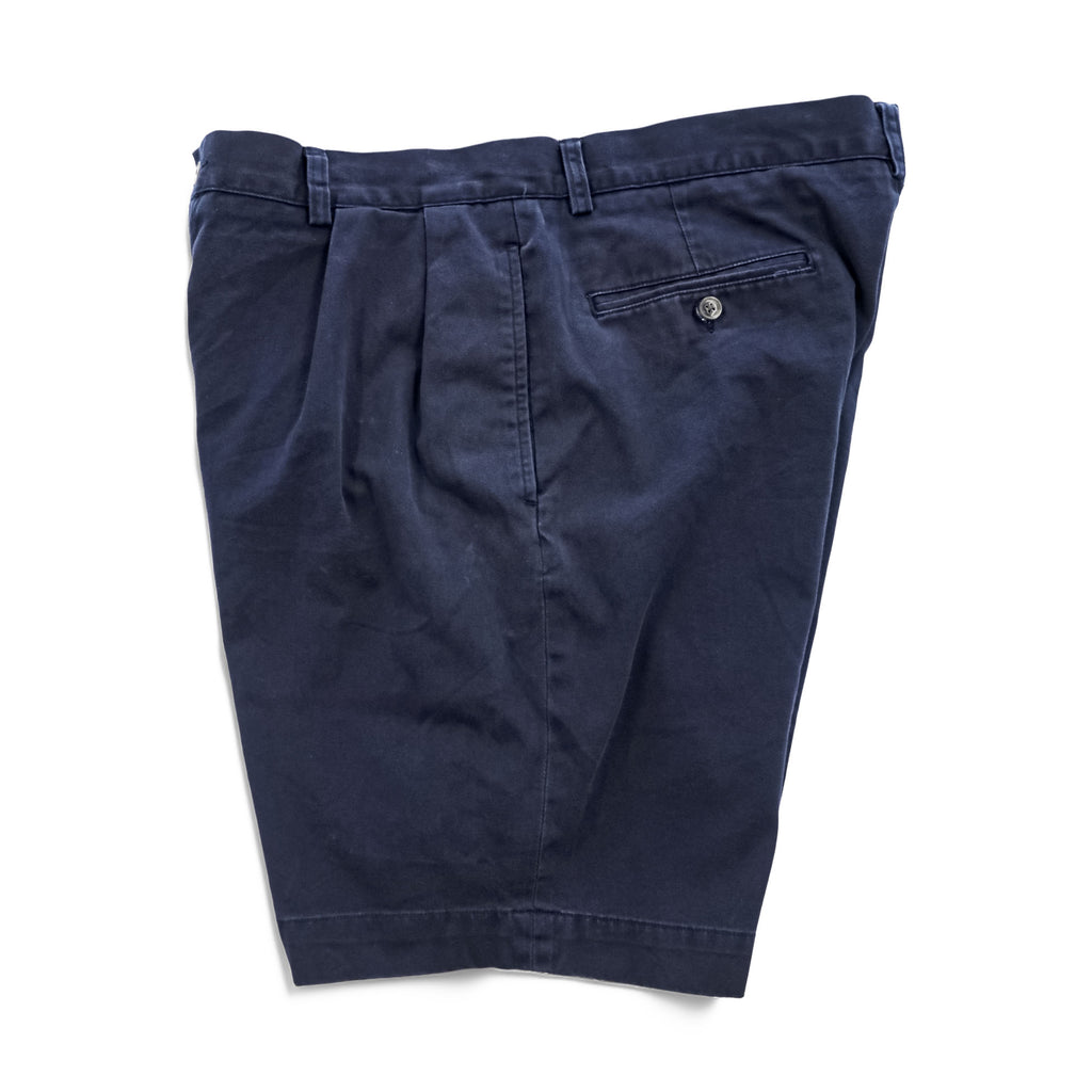 Polo Ralph Lauren プリーツショーツ CLASSIC FIT PLEATED ショートパンツ ハーフパンツ L ネイビー 2タック ポロチノ