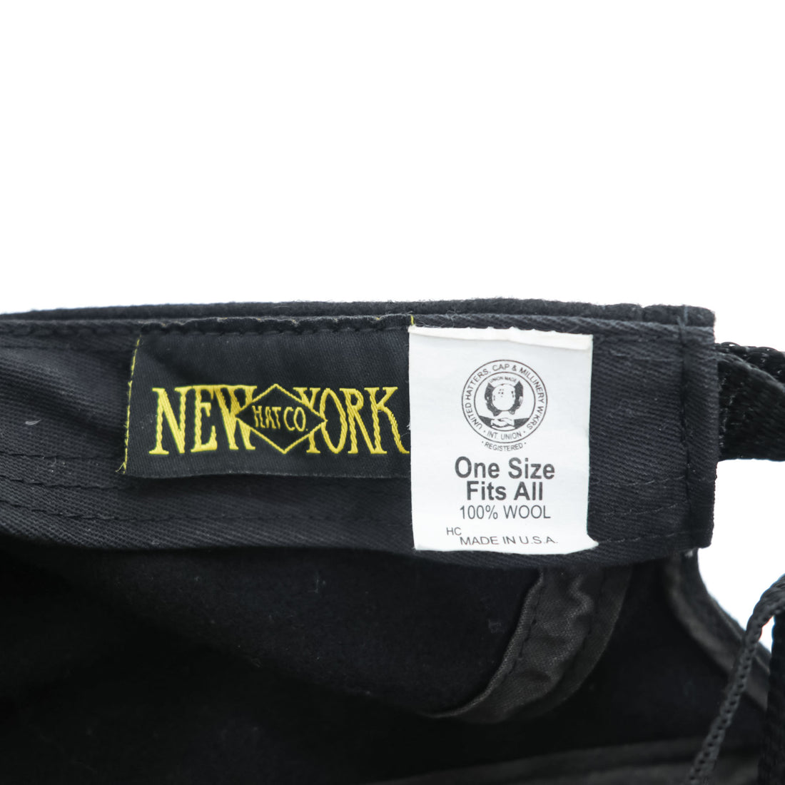 NEW YORK HAT CO. USA製 5パネル ジェットキャップ FREE アジャスターベルト ブラック