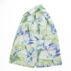 Tommy Bahama アロハシャツ 半袖 シルク オープンカラーシャツ L ベージュ 総柄 ボタニカル 開襟