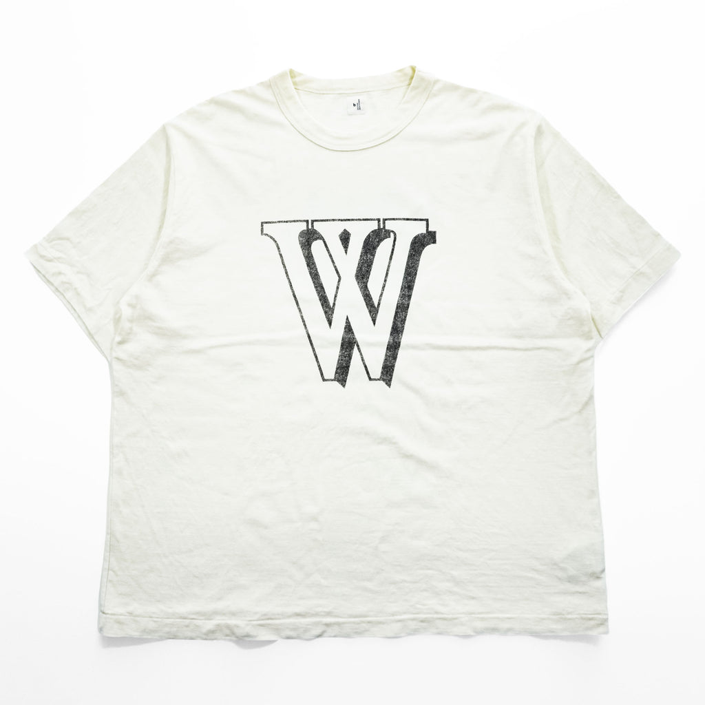 blurhms ROOTSTOCK 日本製 Print Tee STANDARD Tシャツ ホワイト 両面プリント W-W 88/12 bROOTS25S35F