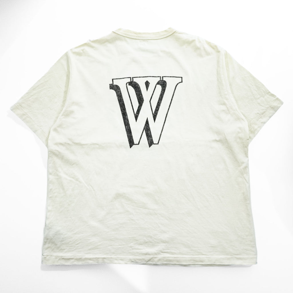blurhms ROOTSTOCK 日本製 Print Tee STANDARD Tシャツ ホワイト 両面プリント W-W 88/12 bROOTS25S35F