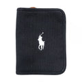Ralph Lauren ラウンドジップ マルチケース 手帳カバー ブラック キャンバス ポニー刺繍