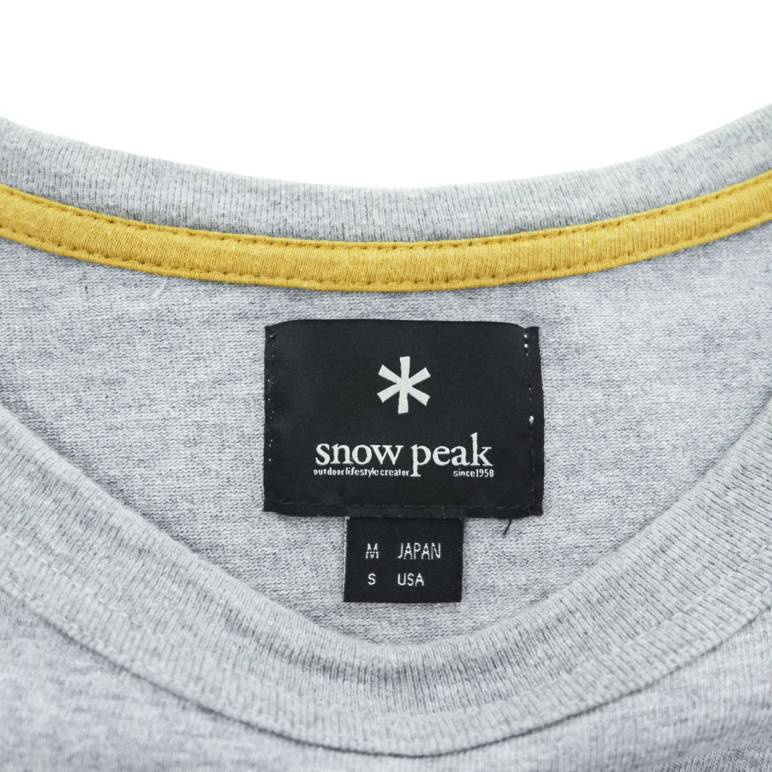snow peak 日本製 ポケット Tシャツ M グレー GIGA POWER TS-15SJ001