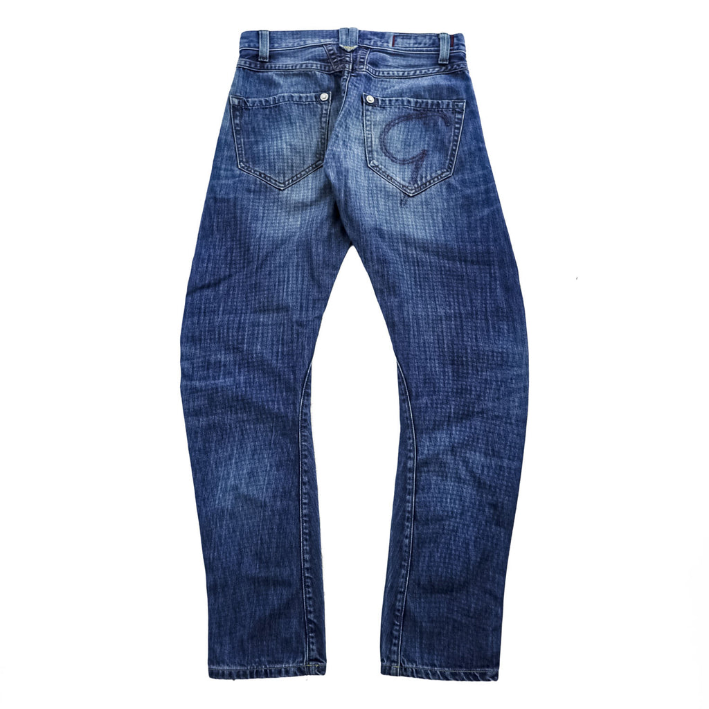 MARITHE FRANCOIS GIRBAUD LE JEAN 立体裁断 デニムパンツ ジーンズ M ストレッチ SEXTAN.G 変形