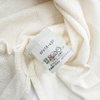 BURBERRY 90年代 ヴィンテージ 日本製 半袖ニットシャツ サマーニット M アイボリー オフホワイト ワッフル
