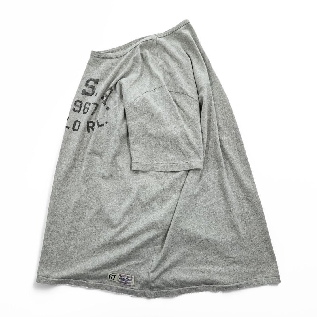 Polo Ralph Lauren Tシャツ 2XL グレー U.S.A 染み込みプリント