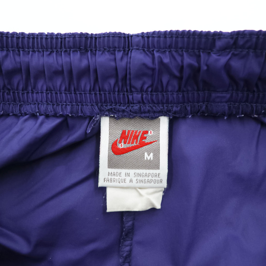 NIKE 90年代 ヴィンテージ トラックパンツ ジャージ M ネイビー 銀タグ ナイロン サイドスリット