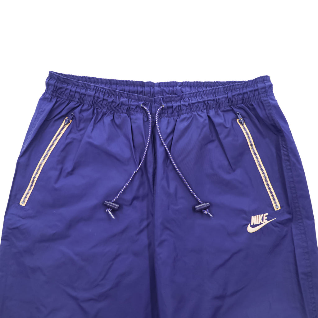 NIKE 90年代 ヴィンテージ トラックパンツ ジャージ M ネイビー 銀タグ ナイロン サイドスリット