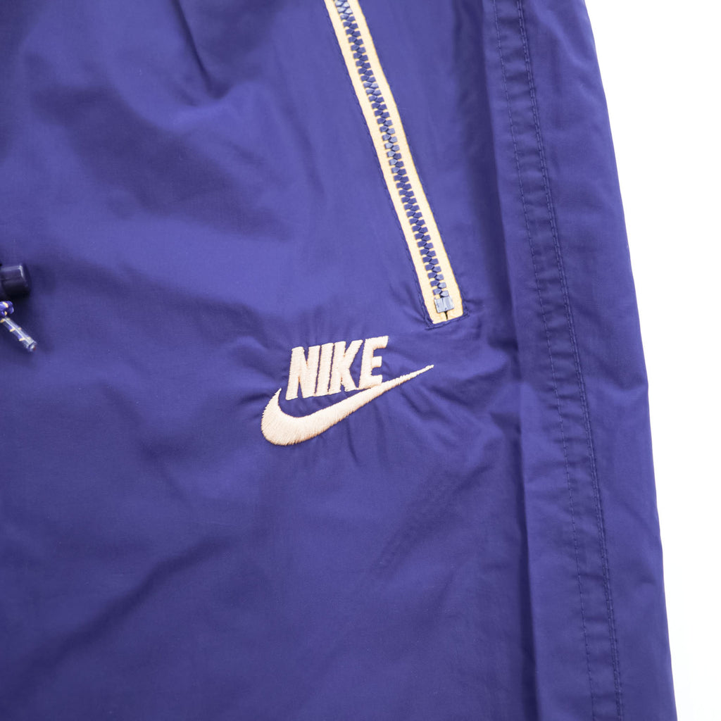 NIKE 90年代 ヴィンテージ トラックパンツ ジャージ M ネイビー 銀タグ ナイロン サイドスリット