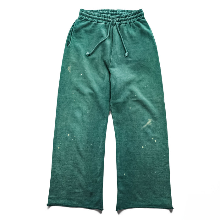 BOWWOW ヴィンテージ加工 スウェットパンツ DISTRESSED SWEAT PANTS AGED M グリーン カットオフ 日本製