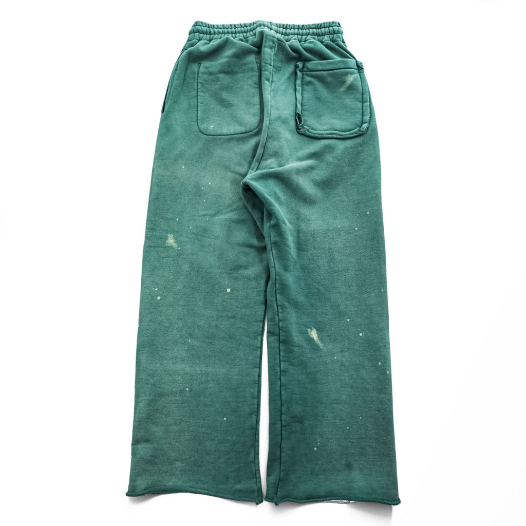 BOWWOW ヴィンテージ加工 スウェットパンツ DISTRESSED SWEAT PANTS AGED M グリーン カットオフ 日本製