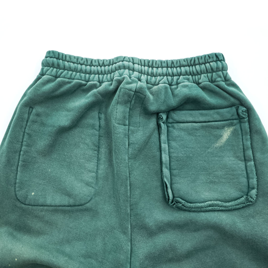 BOWWOW ヴィンテージ加工 スウェットパンツ DISTRESSED SWEAT PANTS AGED M グリーン カットオフ 日本製