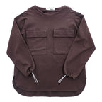 tence 長袖 スモック カットソー ロングスリーブ Tシャツ S ドローコード 胸ポケット TN-PO-01 日本製
