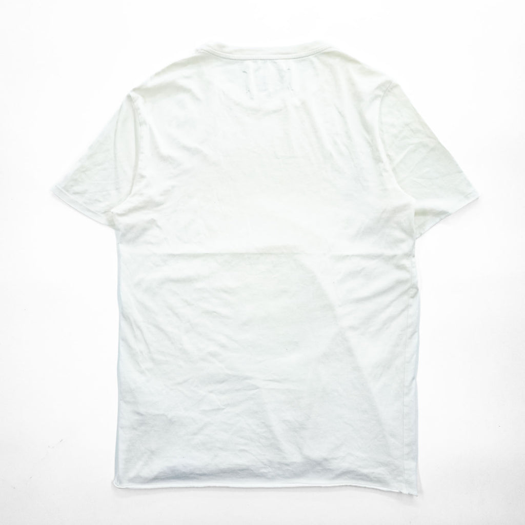 Maison Martin Margiela 10 クルーネック プレーン Tシャツ 44 ホワイト SLIM 15S/S カットオフ S30GC0487 トルコ製