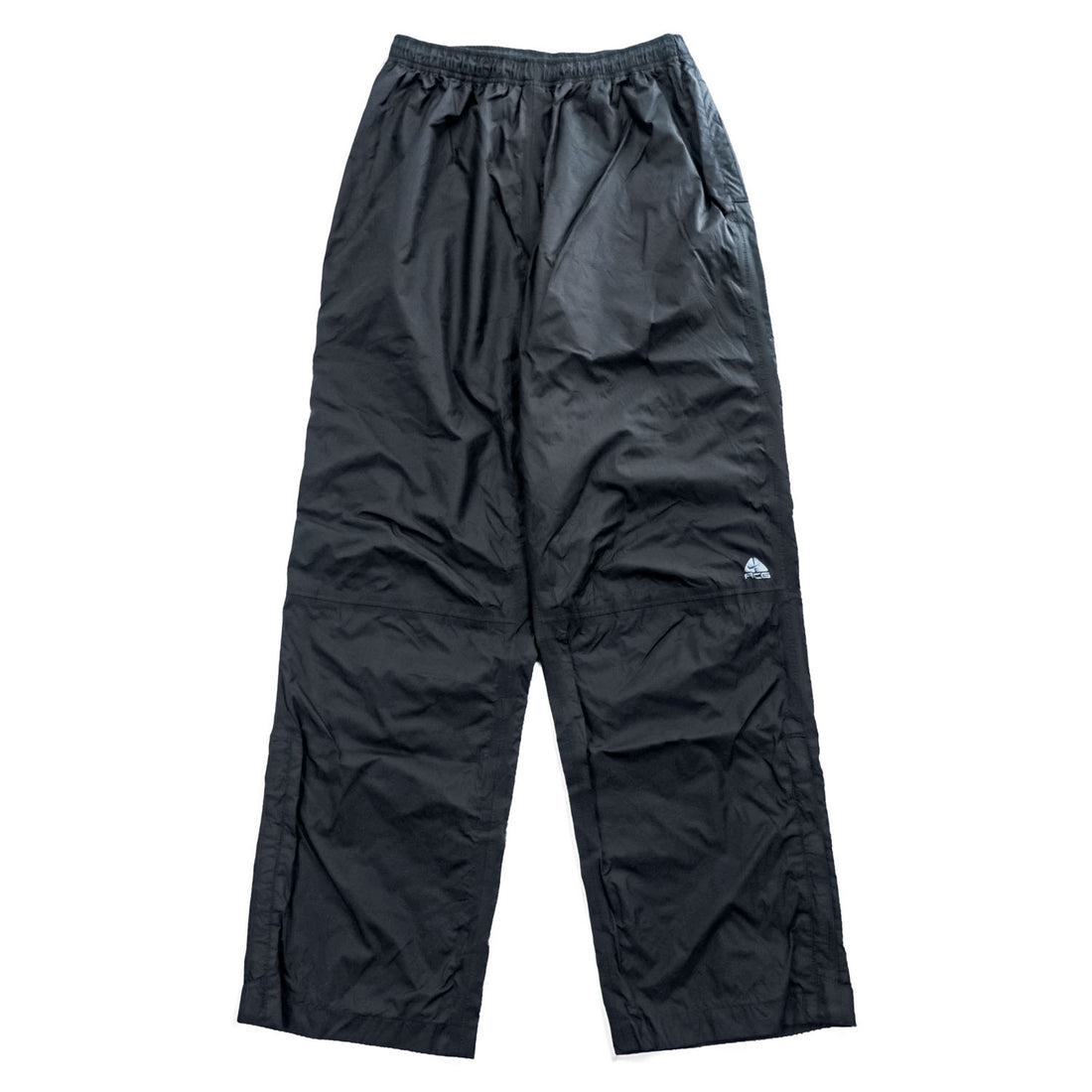 NIKE ACG 00年代 ヴィンテージ トラックパンツ ジャージ M ブラック リップストップ 防水 STORM FIT サイドジップ スリット スナップボタン