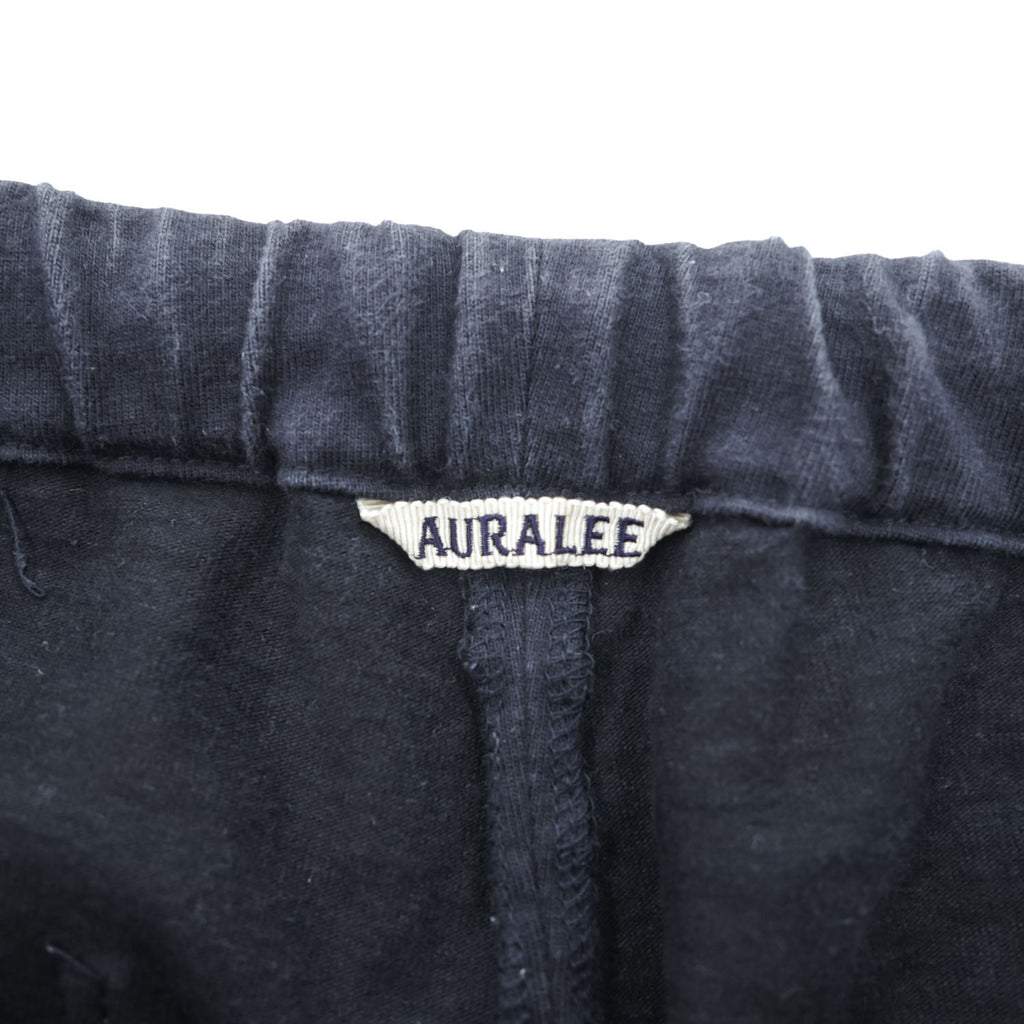 AURALEE 日本製 イージーパンツ カットオフ スウェットパンツ M ブラック STAND UP EASY PANTS A6SP05SU
