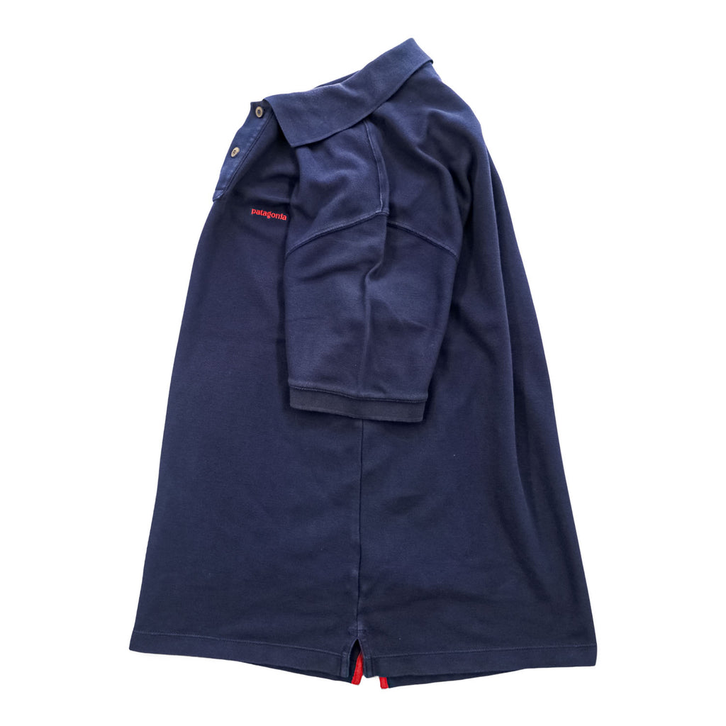 Patagonia ポロシャツ BELWE PIQUE POLO S ネイビー ワンポイントロゴ 鹿の子 52381