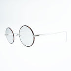 Buddy Optical 丸眼鏡 ラウンド サングラス メガネ a/n シルバー ブラウン ピュアチタン メタルフレーム