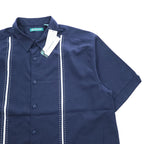 CUBAVERA キューバシャツ 半袖シャツ XL ネイビー ボックスシルエット グアヤベラ 未使用品