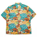 reyn spooner 90年代 ヴィンテージ ハワイ製 アロハシャツ 半袖シャツ L グリーン 総柄 ウクレレ フラガール Cynthia Conrad COLLECTION シングルステッチ