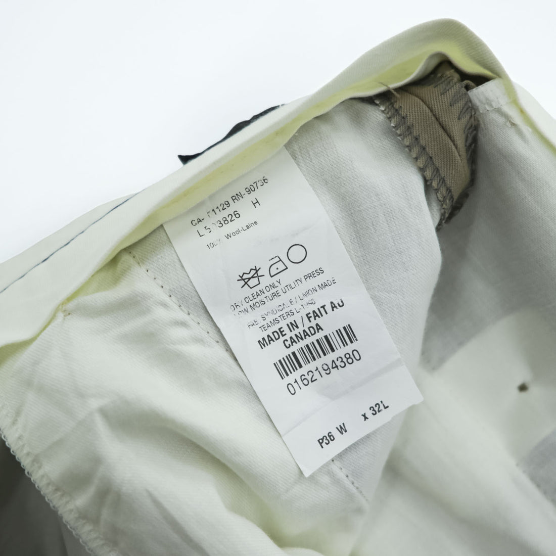 Ralph Lauren 90年代 カナダ製 ヴィンテージ 2タック ワイド スラックス パンツ L ベージュ プリーツ ダブルカフス SUPER 100's