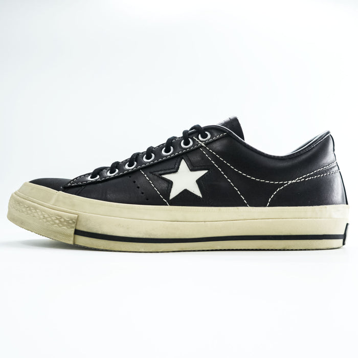 CONVERSE 日本製 ワンスター ONE STAR J レザー ローカット スニーカー 26.5cm ブラック ホワイト ALL STAR