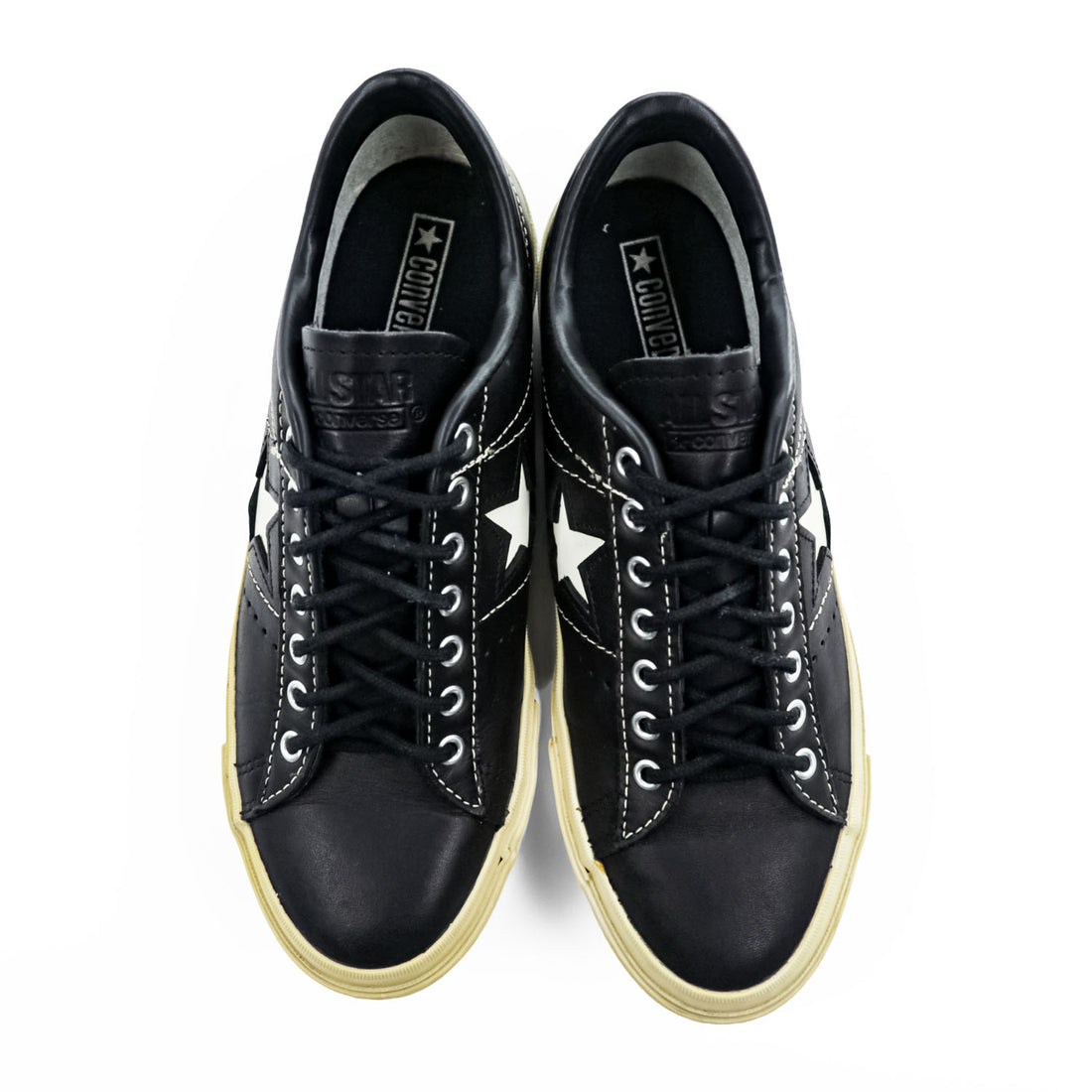 CONVERSE 日本製 ワンスター ONE STAR J レザー ローカット スニーカー 26.5cm ブラック ホワイト ALL STAR