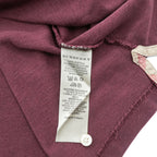 BURBERRY BRIT ポロシャツ XL ボルドー ワンポイントロゴ ノバチェック 鹿の子 トルコ製