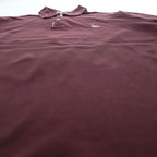 BURBERRY BRIT ポロシャツ XL ボルドー ワンポイントロゴ ノバチェック 鹿の子 トルコ製