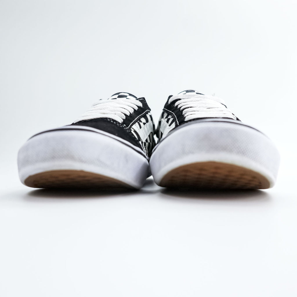 VANS オールドスクール OLD SKOOL DX ローカット スニーカー 27cm ホワイト ブラック キャンバス V36CL+ チェッカーフラッグ ULTRACUSH