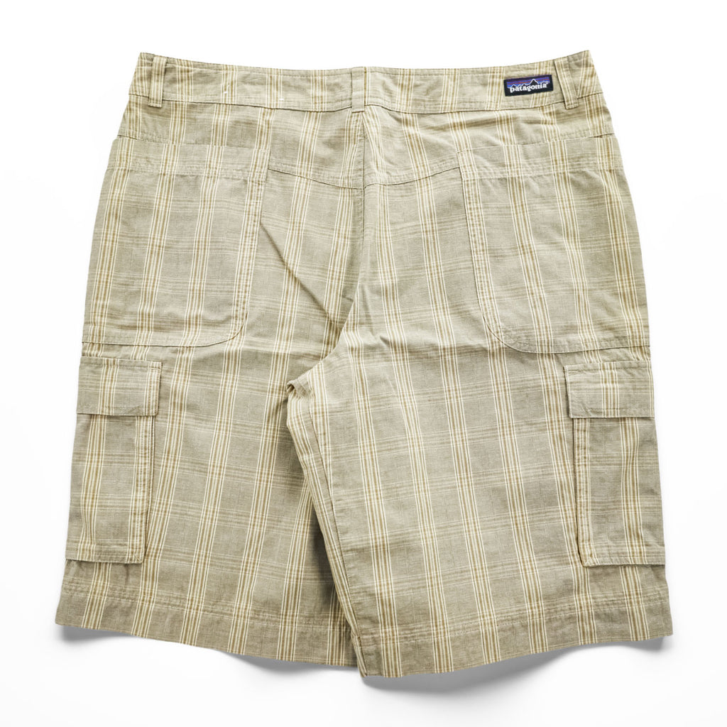 Patagonia カーゴショーツ ALL WEAR CARGO SHORTS ショートパンツ ハーフパンツ L ベージュ チェック