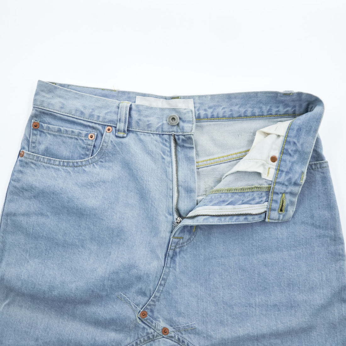 GANRYU ( COMME des GARCONS ) 日本製 サルエル デニムパンツ S ライトブルー AD2015 EQ-P007