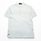 FRED PERRY 90年代 ヴィンテージ ポロシャツ L ホワイト ワンポイントロゴ イングランド製 英国製 鹿の子 M50/0022