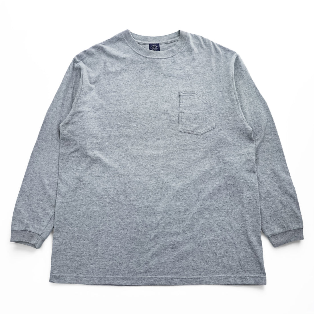POST OVERALLS 日本製 長袖 ロングスリーブ Tシャツ ロンT XL グレー 胸ポケット