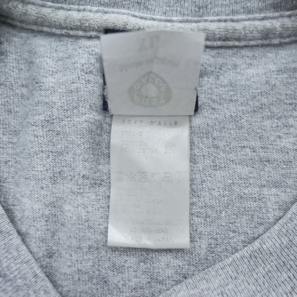 POST OVERALLS 日本製 長袖 ロングスリーブ Tシャツ ロンT XL グレー 胸ポケット