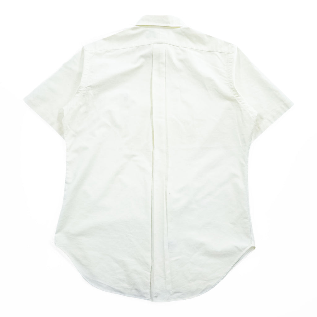 Ralph Lauren 90年代 ヴィンテージ 半袖 オックスフォードシャツ M CLASSIC FIT ホワイト スモールポニー ロゴ 刺繍 ボタンダウン 未使用品