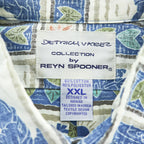 reyn spooner アロハシャツ 半袖シャツ XL ブルー 総柄 ビッグサイズ DIETRICH VAREZ COLLECTION ボックスシルエット
