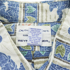 reyn spooner アロハシャツ 半袖シャツ XL ブルー 総柄 ビッグサイズ DIETRICH VAREZ COLLECTION ボックスシルエット