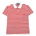 Polo Ralph Lauren 90年代 ヴィンテージ ボーダー ポロシャツ L ホワイト レッド 胸ポケット スモールポニー 鹿の子